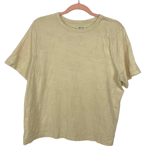 Madewell Tan Palm Tree Tee- Size L