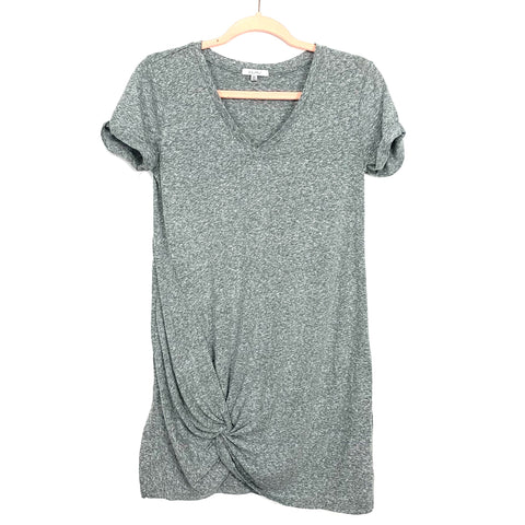 Z Supply Grey Heathered Front Twist T-Shirt Dress- Size XS