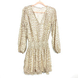 Girl and the Sun Animal Print V-Neck Smocked Waist Dress- Size XS (see notes)