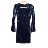 Karen Kane Crushed Velvet Bell Sleeve Dress- Size XS