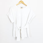 Express White Front Tie Cuffed Sleeve Top- Size S