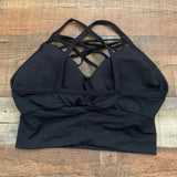 Get N Shape Black Strappy Front Padded Sports Bra- Size L