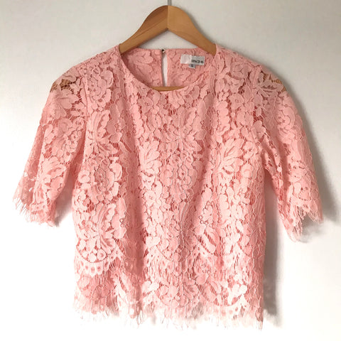 Space46 Pink Lace Blouse- Size S