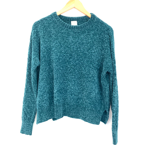 A New Day Teal Chenille Sweater- Size XS