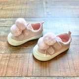 H&M Powder Pink Faux Suede Pom Pom Sneakers- Size 4-5 (sold out online)