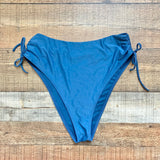 Abercrombie & Fitch Blue Side Ruched Bikini Bottoms- Size XL (we have matching top)