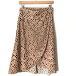 Flamingo Faux Wrap Animal Print Skirt- Size S