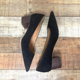 Crown Vintage Black Suede Pumps- Size 9 (see notes)