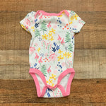 Cloud Island Floral Onesie- Size 0-3M