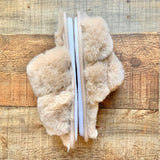 Express Cream Faux Fur Slippers- Size S (5/6, sold out online)