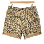 DL1961 Animal Print Raw Hem Jean Shorts- Size 32 (sold out online)