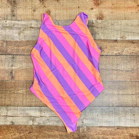 ASOS Design Pink/Purple/Orange One Piece- Size 14