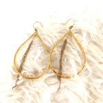 Lauren Elizabeth Gold Plated Chain Hoop Earrings