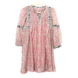 No Brand Pink/Black Floral Print Sheer Overlay With Detached Pink Dress- Size 1