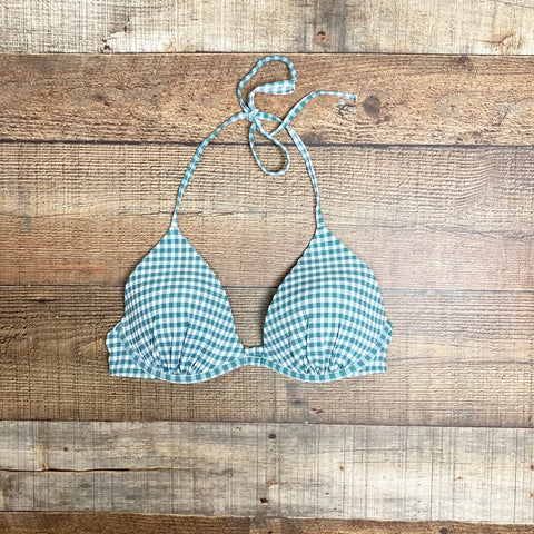 Shade & Shore x Target Sage Gingham Push Up Underwire Bikini Top NWT- Size 34C (we have matching bottoms)