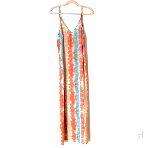 Amaryllis Colorful Maxi Dress with Side Slits- Size 1XL