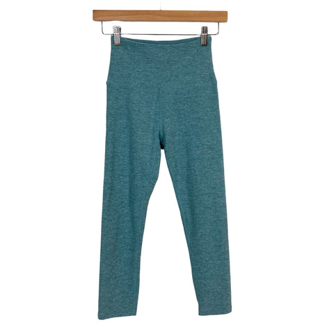 Beyond Yoga Heathered Green Cropped Leggings- Size S (Inseam 20.5”)