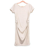 Pink Blush White/Pink Striped Maternity Dress- Size M