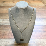 No Brand Beaded Chain Heart Pendant Necklace