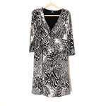 Spense Black and White Animal Print Dress- Size 10