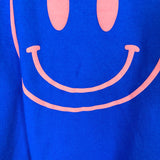 Lala Blue Smiley Face Sweatshirt- Size L/XL (see notes)