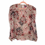 Vince Camuto Sheer Floral Puff Shoulder Blouse NWT- Size L (sold out online)