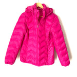 Time & Tru Pink Puffer Jacket with Hood- Size S (4-6)