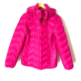 Time & Tru Pink Puffer Jacket with Hood- Size S (4-6)