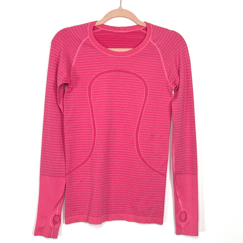 Lululemon Pink Long Sleeve Top- Size ~4 (see notes)