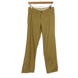 J. Crew Khaki Button Fly Broken-In Boyfriend Distressed Pants- Size 0 (see notes, Inseam 30”)