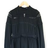 Endless Rose Black Embroidered Mock Neck Dress- Size S