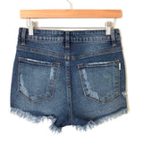 Nature Distressed Dark Wash Denim Cutoff Shorts- Size M
