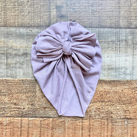 No Brand Mauve Bow Headwrap- Size ~0-6M (see notes)