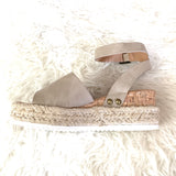 DBDK Fashion Platform Espadrilles with Ankle Strap- Size 7.5