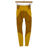 Lululemon Yellow/Mustard Color Block Leggings- Size 4 (Inseam 27")