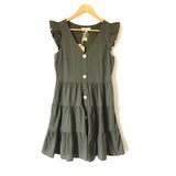 Listicle Olive Faux Button Up Dress NWT- Size S