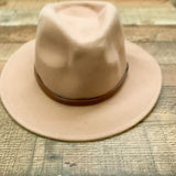 Melrose & Market Tan Belted Wool Hat NWT