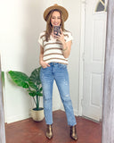 Blu Pepper Cream/Brown Striped Sweater Vest- Size S (sold out online)