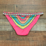 Victoria's Secret Pinked Patterned Swim Bottoms- Size M (We Have Matching Top!)