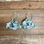 Show Me Your Mumu Mermaid Blue Palm Print Padded Underwire Bikini Top- Size M (sold out online, we have matching bottoms)