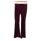 Altar'd State Burgundy Flare Velvet Pants- Size S (Inseam 31.5")