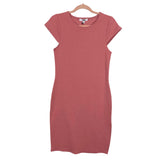 BB Dakota Steve Madden Pink Ribbed Cap Sleeve Dress NWT- Size L