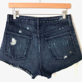 Lovers + Friends Distressed Dark Wash Denim Shorts- Size 26