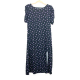 Divided H&M Floral Front Slit and Cinched Sleeve Dress- Size L
