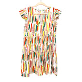 Ces Femme Colorful Printed V-Neck Dress- Size S