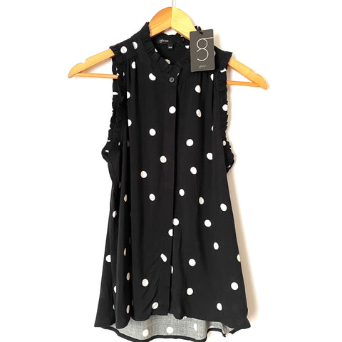 Gibson Sleeveless Black Polka Dot Top NWT- Size PXS (we have matching pants)