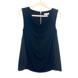 Calvin Klein Black Cowl Neck Back Zipper Sleeveless Top- Size S