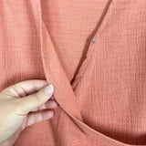 Madewell Texture & Thread Faux Wrap Top- Size M