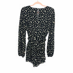 By Together Black and Cream Print Belted Romper NWT- Size S
