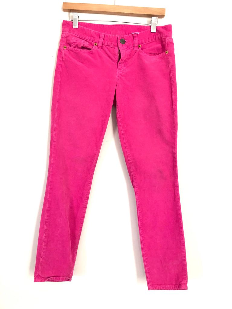 J. Crew Flat Front Pink Corduroy Pants Women's Size 29S